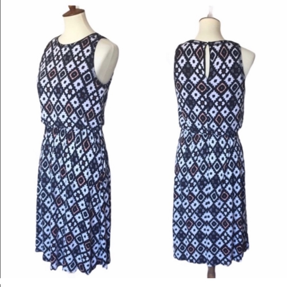 Ann Taylor Sleeveless Patchwork Dress Size S - Picture 2 of 7